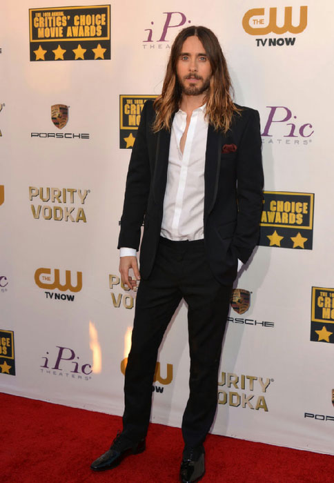Jared Leto počas udeľovania cien Critics 'Choice Movie Awards 2014