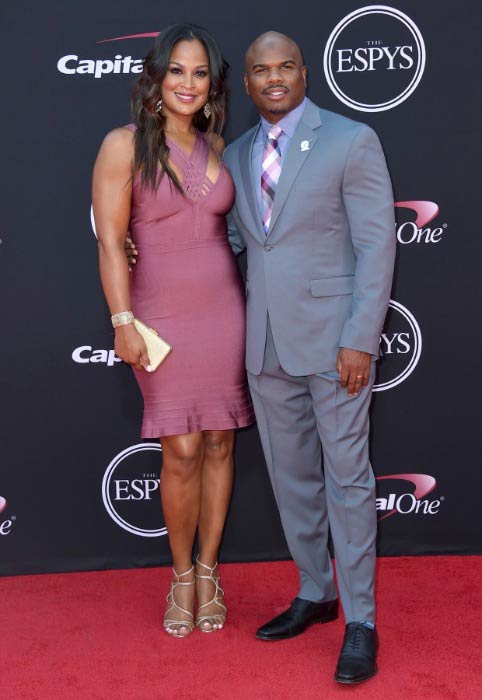 Laila Ali og Curtis Conway ved Excellence in Sports Performance Yearly (ESPY) Awards i juli 2017