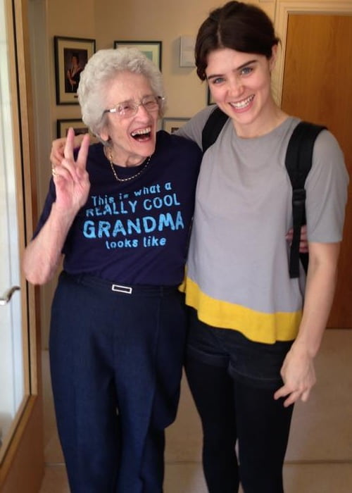 Lucy Griffiths (højre) med sin bedstemor set i august 2014