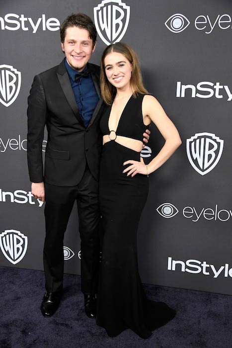 Brett Dier og Haley Lu Richardson ved den 18. årlige Post Golden Globes Party i januar 2017