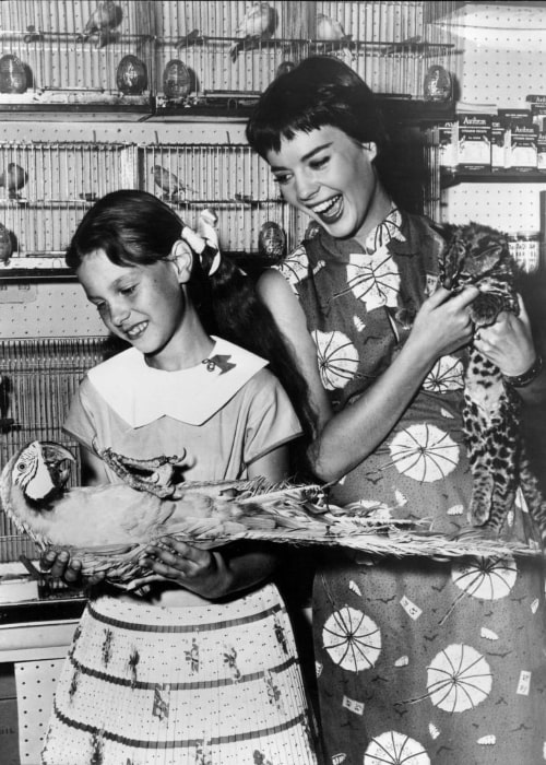 Natalie Wood (oikealla) nuoremman sisarensa Lana Woodin kanssa vuonna 1956