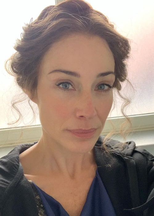 Claire Forlani na instagramovém selfie z ledna 2020