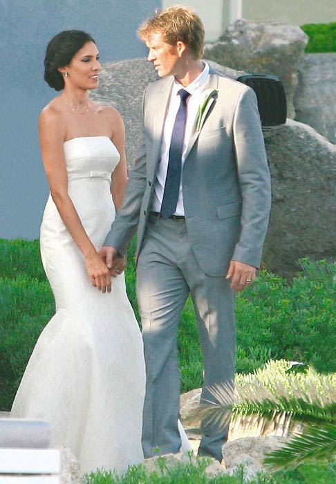 Daniela Ruah og David Olsen under deres bryllup i juli 2014