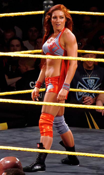 Becky Lynch ved et NXT -arrangement i San Jose, Californien i marts 2015