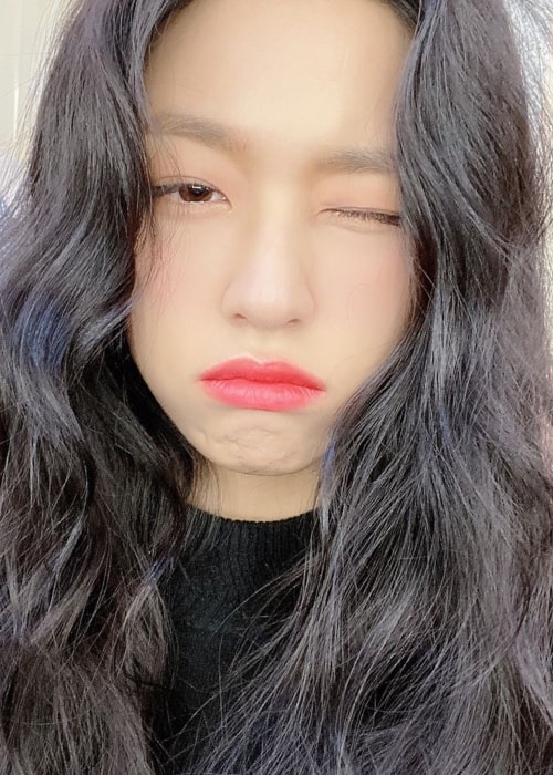 Kim Seol-hyun som set i en selfie taget i december 2019