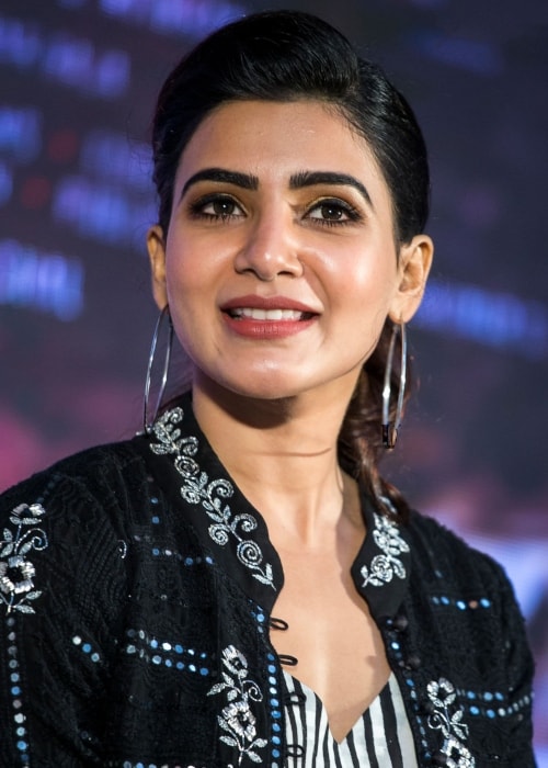 Samantha Akkineni som set på et billede taget ved Irumbu Thirai Trailer Launch i december 2017