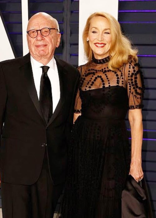 Jerry Hall og Rupert Murdoch, set i februar 2019