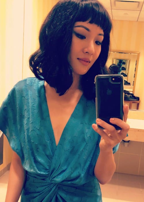 Constance Wu i en selfie i mars 2018