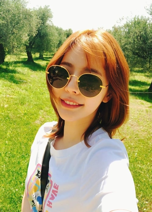 Sunny σε μια selfie τον Σεπτέμβριο του 2018