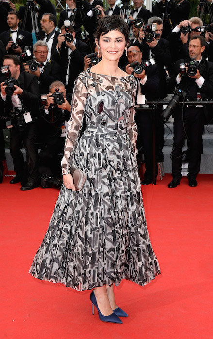 Audrey Tautou ved åbningsceremoni for filmfestivalen i Cannes 2014.