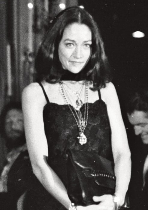 Olivia Hussey na črno-beli sliki, posneti leta 1979
