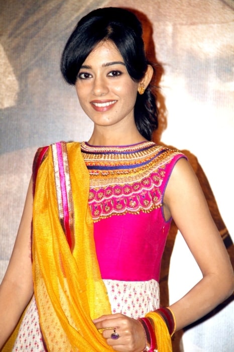 Amrita Rao, ako ju bolo vidieť na premiére jej filmu Singh Sahab The Great v marci 2014