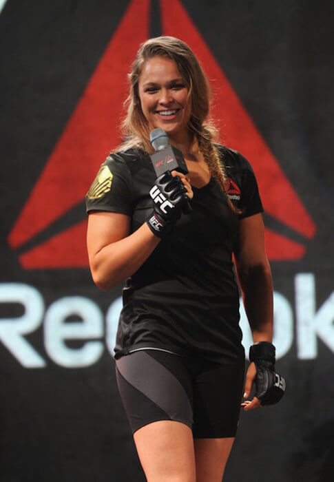 Prvakinja Ronda Rousey se udeleži 'Launch Of The Reebok UFC Fight Kit' v Skylight Modern 30. junija 2015 v New Yorku