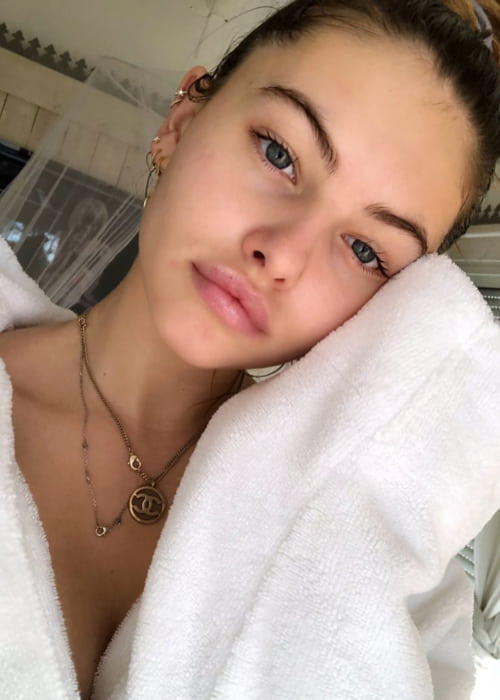 Thylane Blondeau i en Instagram-selfie som ble sett i april 2018