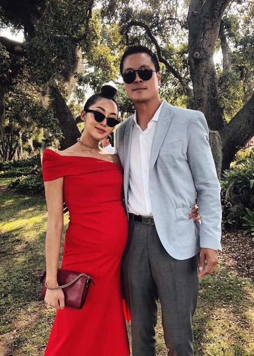 Chriselle Lim med Allen Brighten i juli 2018