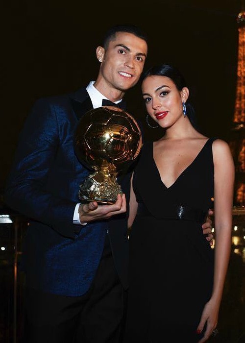 Georgina Rodríguez og Cristiano Ronaldo i Paris set i december 2017