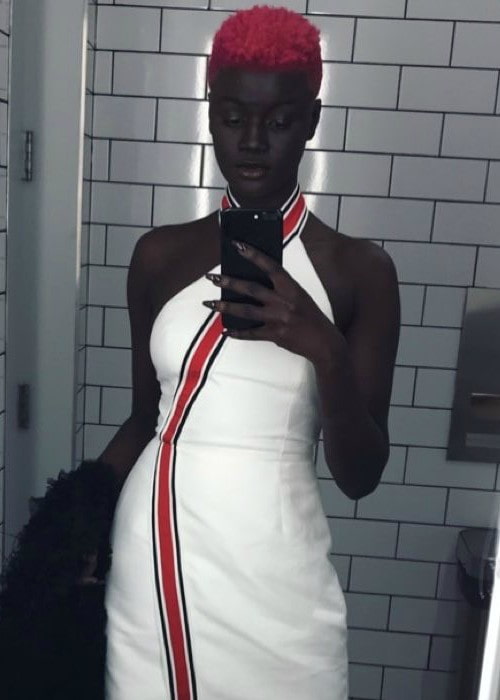 Khoudia Diop selfiessä maaliskuussa 2018