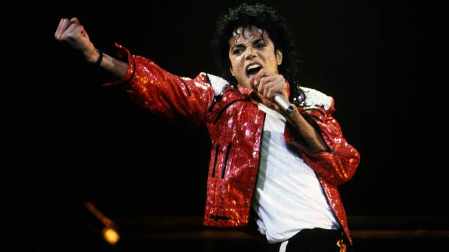 Michael Jackson optræder ved koncerten i slutningen af ​​firserne