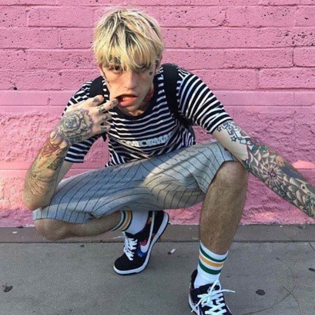 Lil Peep på et Instagram-billede i november 2017