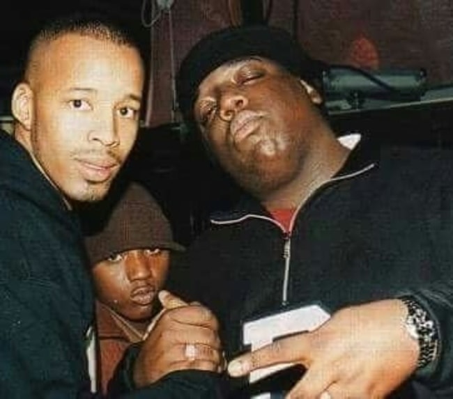 The Notorious B.I.G (høyre) med Lil Cease og Warren G (venstre)