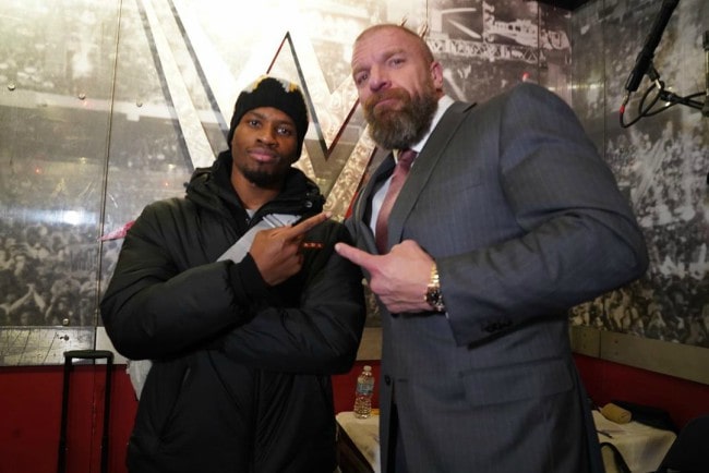 Denzel Curry (vasen) ja Triple H, kuten marraskuussa 2019