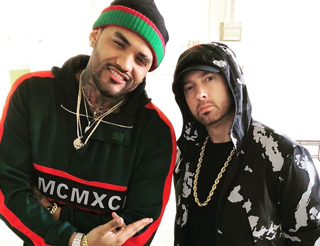 Ο Joyner Lucas με τον Eminem τον Σεπτέμβριο του 2018