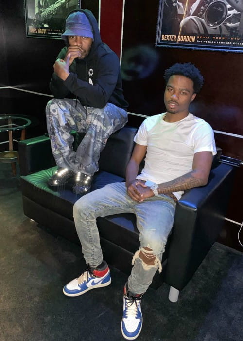 Roddy Ricch (højre) og Kendrick Lamar set i december 2019