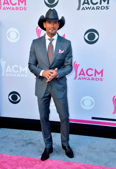 Tim McGraw na 52. ročníku udeľovania cien Akadémie country hudby v apríli 2017