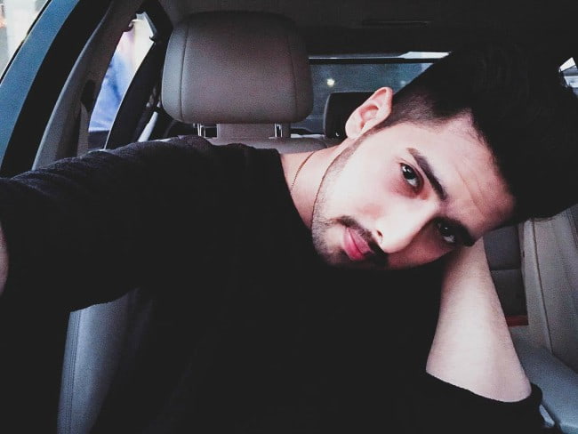 Armaan Malik i en Instagram -selfie i februar 2018