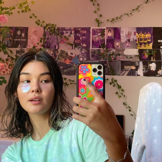 Audrey Mika delte sin selfie i oktober 2020