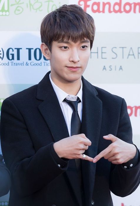 DK som set på den røde løber af Gaon Chart K-pop Awards i 2016
