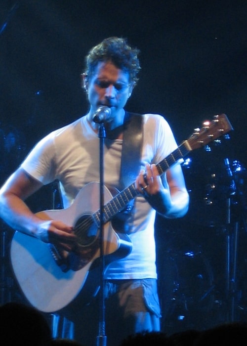Chris Cornell afbildet, mens han optrådte med Audioslave ved Montreux Jazz Festival i 2005