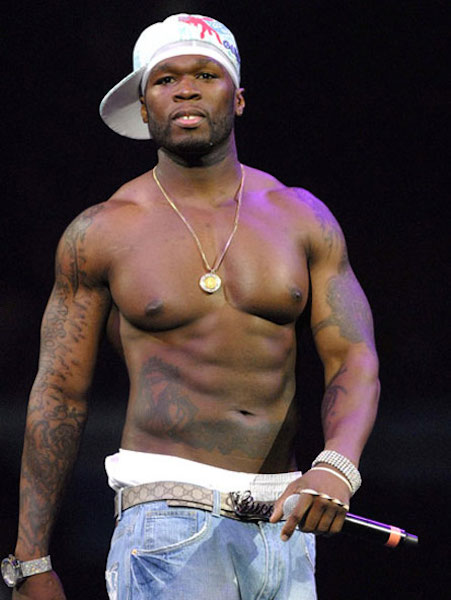 50 Cent skjorteløs