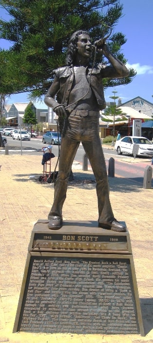 Statue af Bon Scott i Fremantle, Western Australia