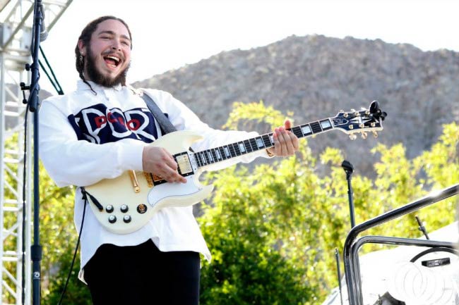 Post Malone optrådte ved Coachella Republic Records Jaegermeister Party i april 2016