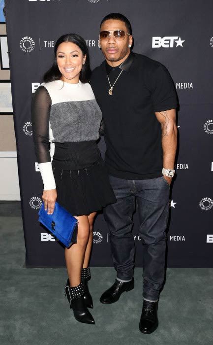 Nelly a Shantel Jackson na akcii Večer so skutočnými manželmi z Hollywoodu v októbri 2014