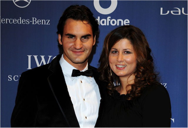 Roger Federer med hustru Mirka.