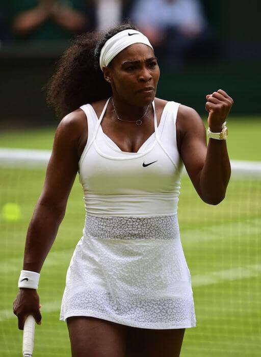 Η Serena Williams στον προημιτελικό του Wimbledon Tournament 2015