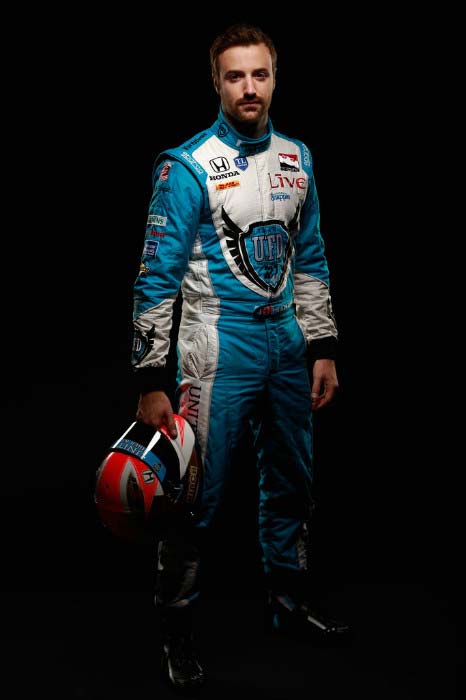James Hinchcliffe under IZOD IndyCar Series Mediedag i Florida i februar 2014