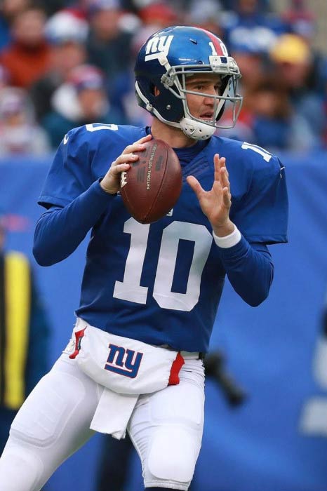 Eli Manning i en kamp mellom New York Giants og Chicago Bears i november 2016