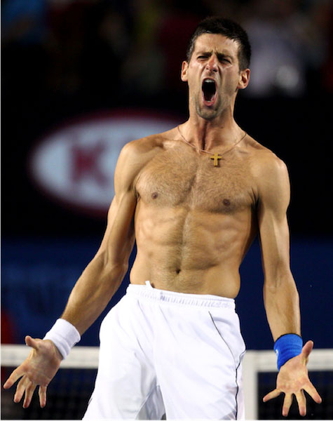 Novak Djokovic ilmaisi hurmioitumisensa voiton jälkeen.