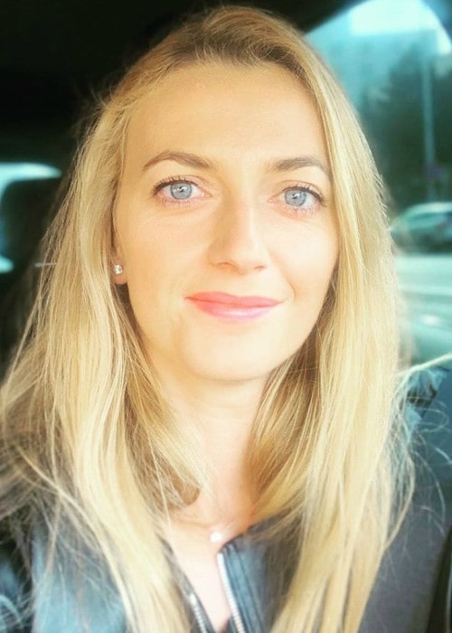 Petra Kvitová i en Instagram -selfie set i oktober 2019