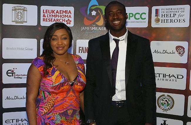 Yaya Toure med sin kone Gineba Toure