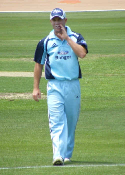 David Warner som set på et billede taget under NSW-Tasmanien-kampen på Hurstville Oval i november 2008