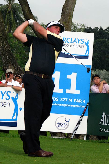 Phil Mickelson spiller golf ved Barclays Singapore Open 2007