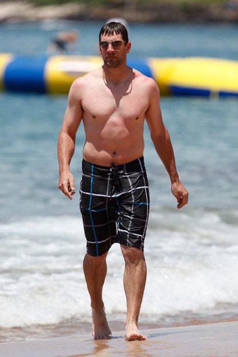 Aaron Rodgers shirtless body