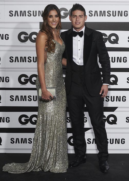 James Rodriguez og hans kone Daniela ved GQ Men of The Year 2015 Awards den 5. november 2015 i Madrid, Spanien