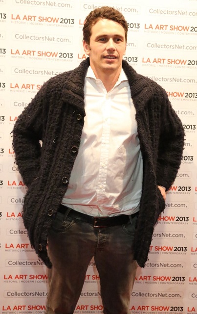James Franco på LA Art Show 2013 glatbarberet