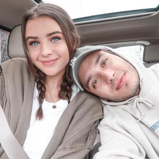 Gabriel Conte og Jess Conte i en bil -selfie i marts 2018
