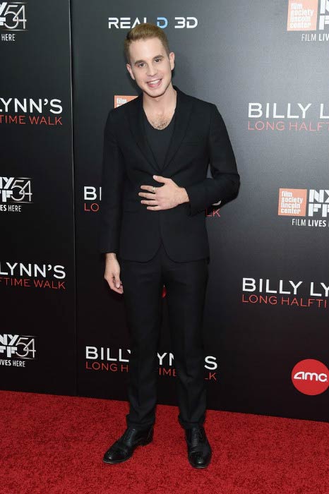 Ben Platt ved Billy Lynn's Long Halftime Walk under den 54. New York Film Festival i oktober 2016